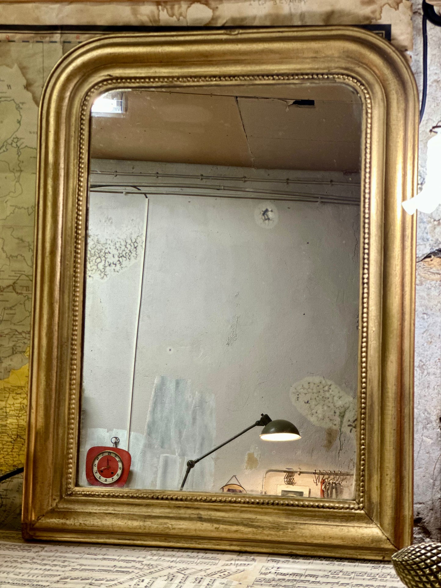 Miroir Louis Philippe doré