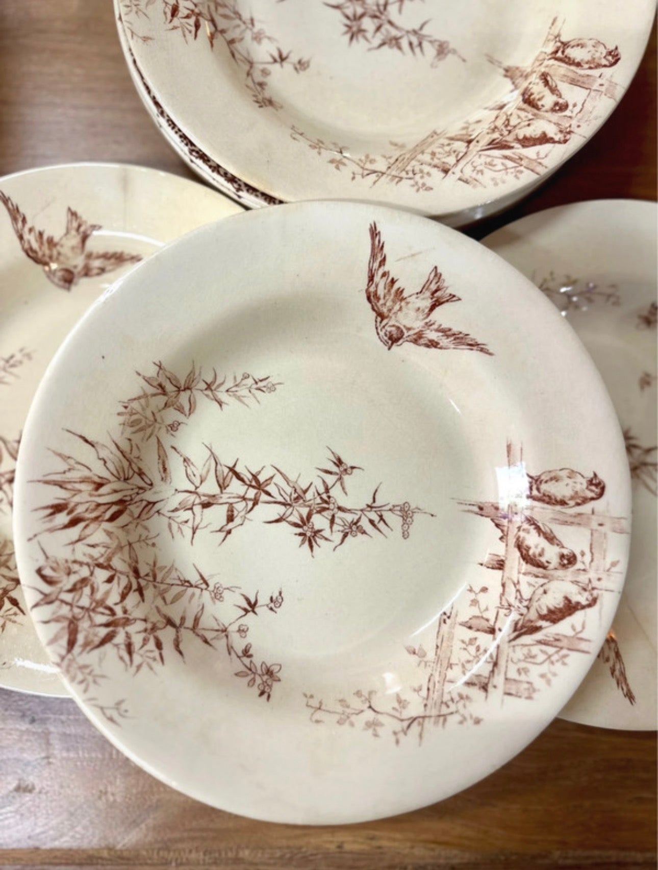 4 assiettes à soupe Gien