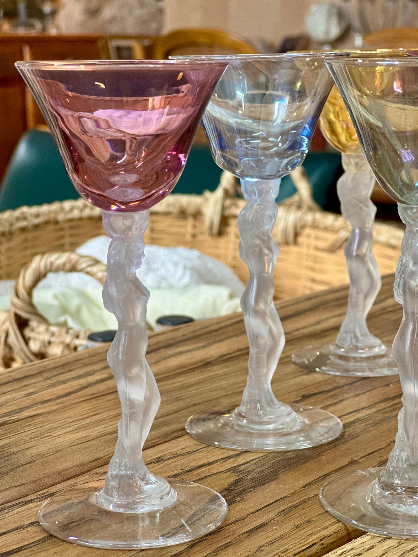 7 verres à pied Venus Cristallerie de Bayel