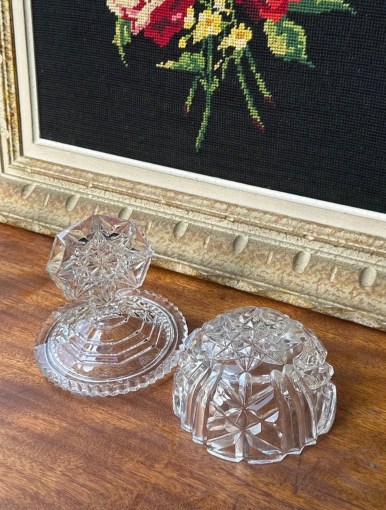 Bonbonnière ou boîte à bijoux en verre