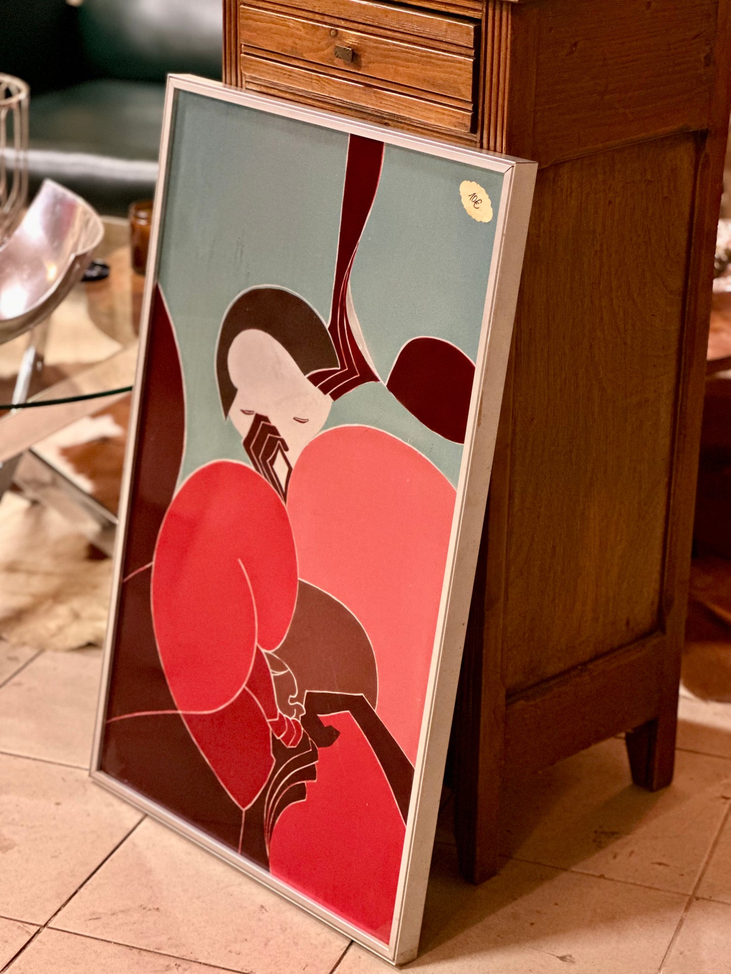 Tableau abstrait sur aluminium