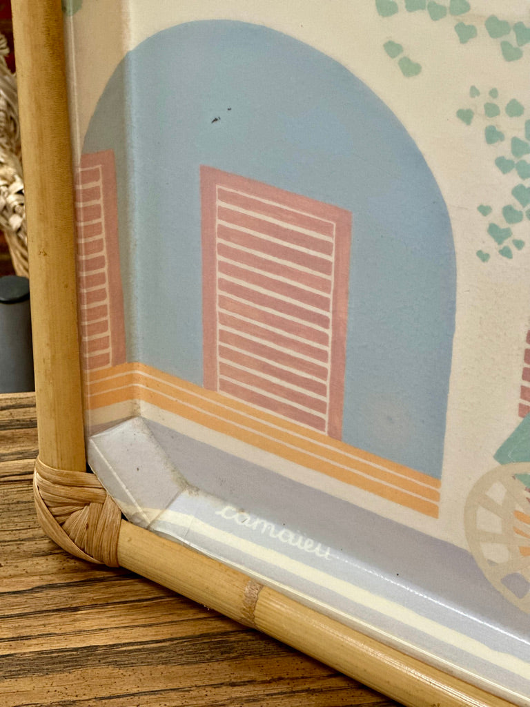 Plateau rotin & fibre de verre Ana M.Vogel