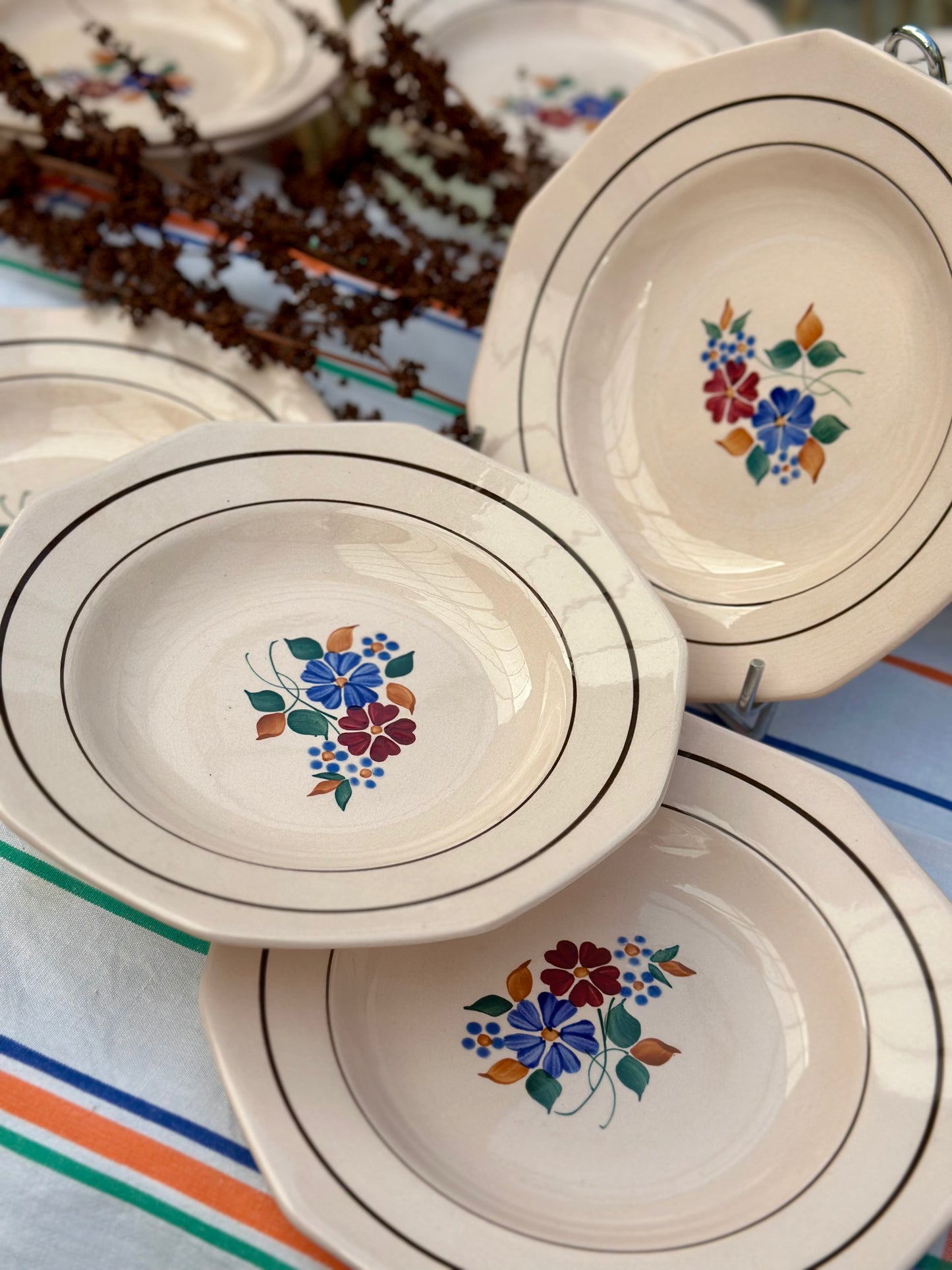 9 assiettes creuses Saint Amand Amandinoise