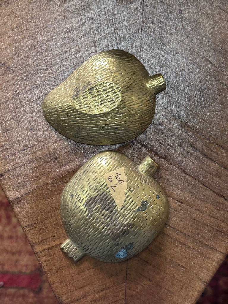 2 cendriers en laiton et cloisonné