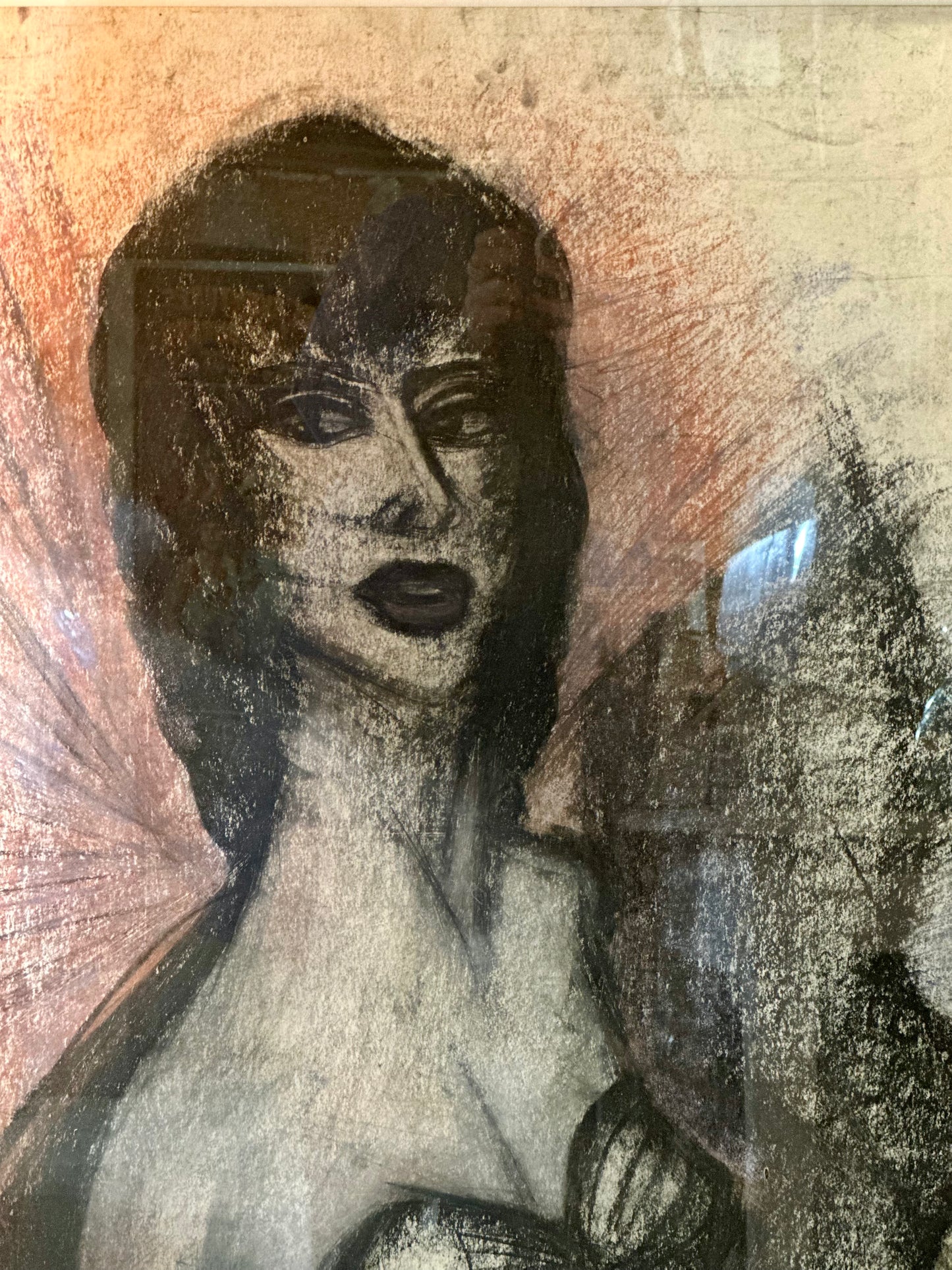 Figure féminine datée 1955
