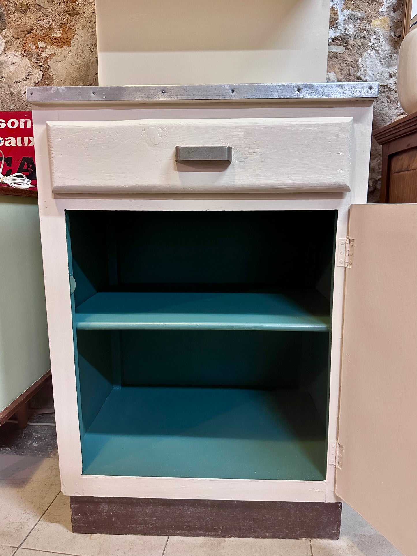 Buffet de cuisine Italien en bois années 50-60