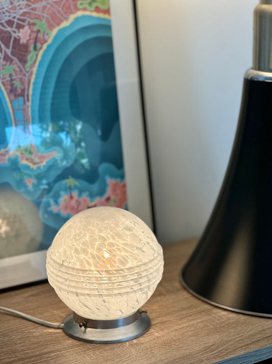 Lampe à poser verre de Clichy