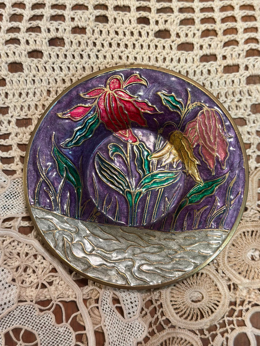Vide-poche coupelle laiton et cloisonné