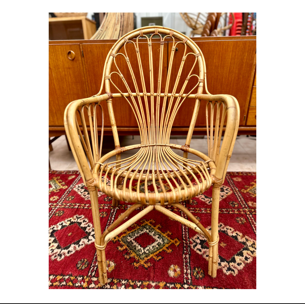 Ensemble table & fauteuils rotin