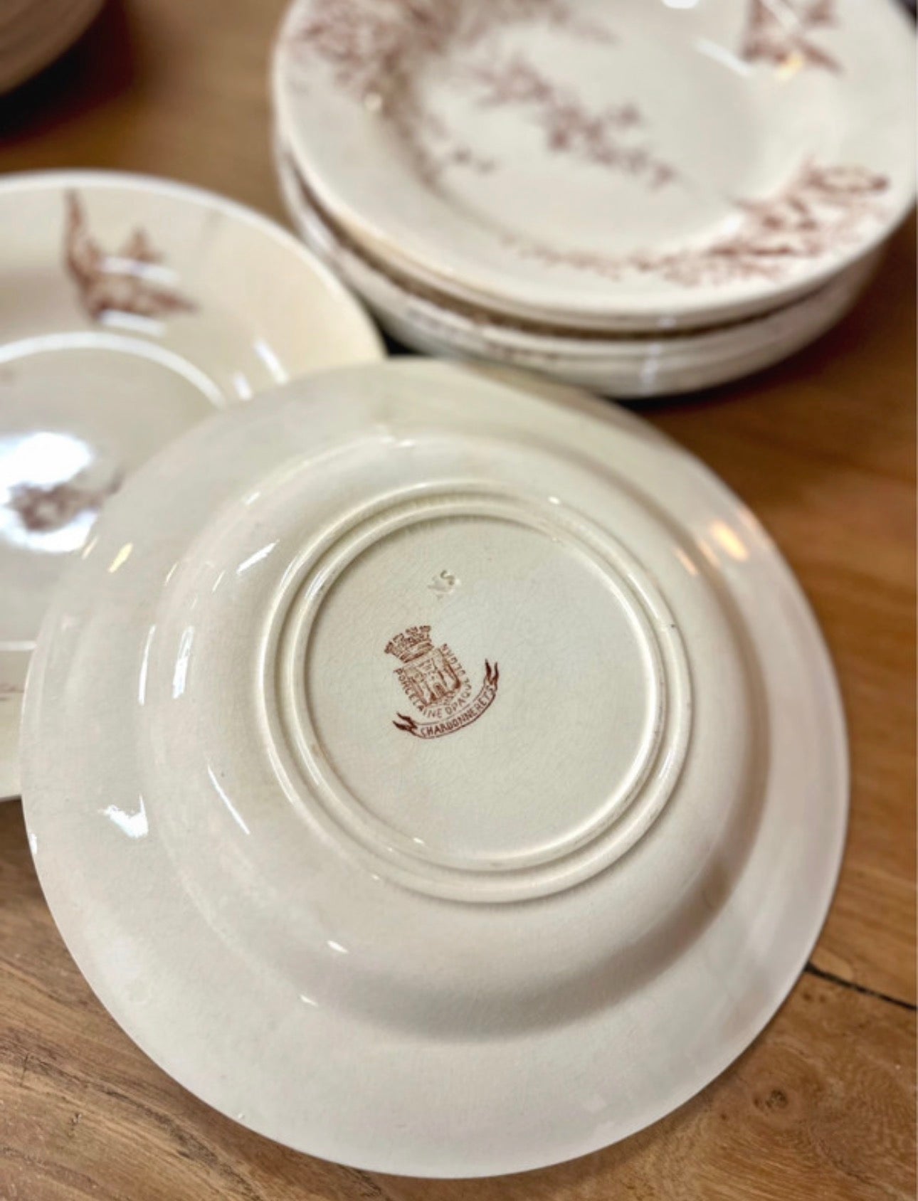 4 assiettes à soupe Gien