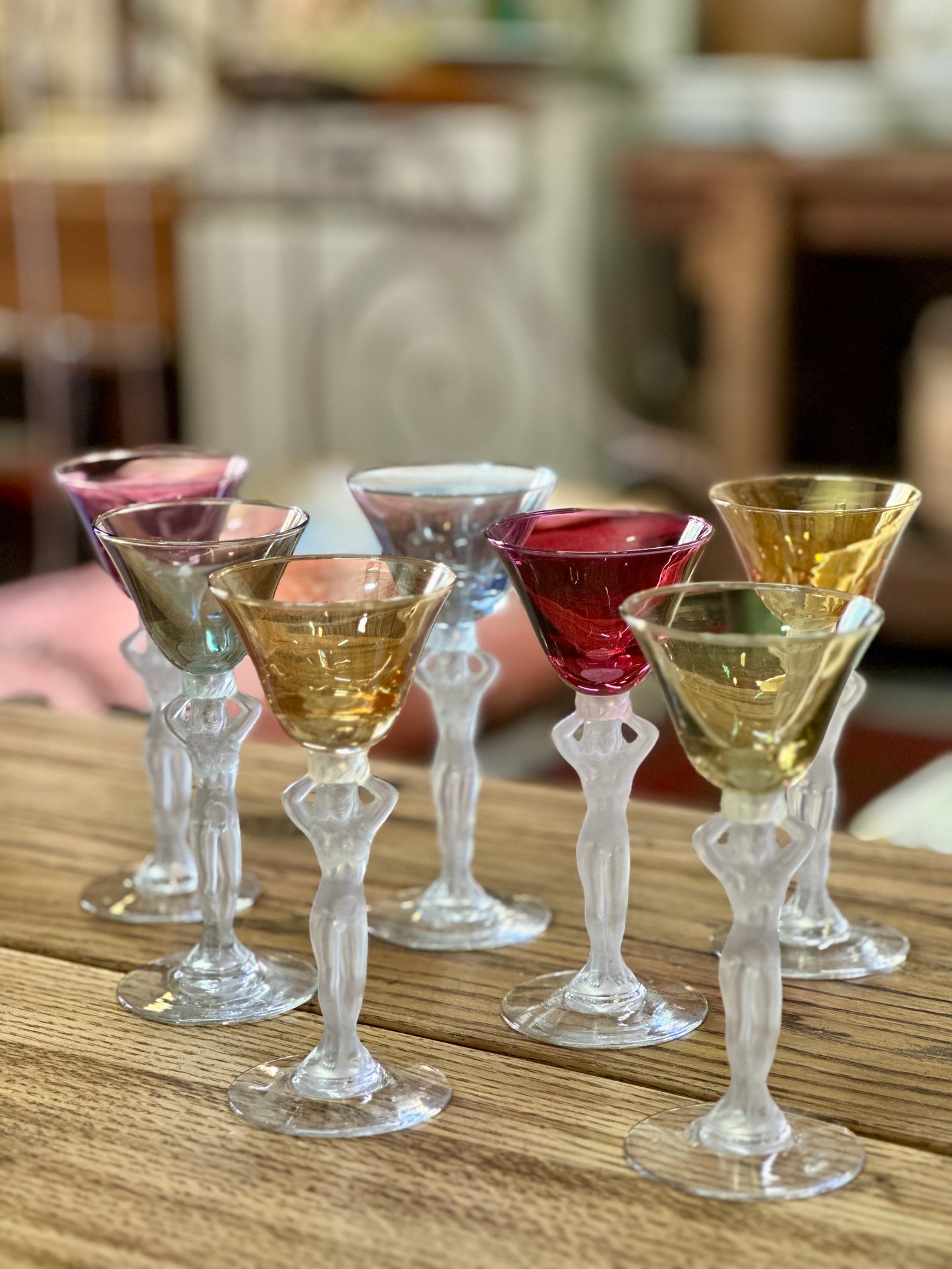 7 verres à pied Venus Cristallerie de Bayel